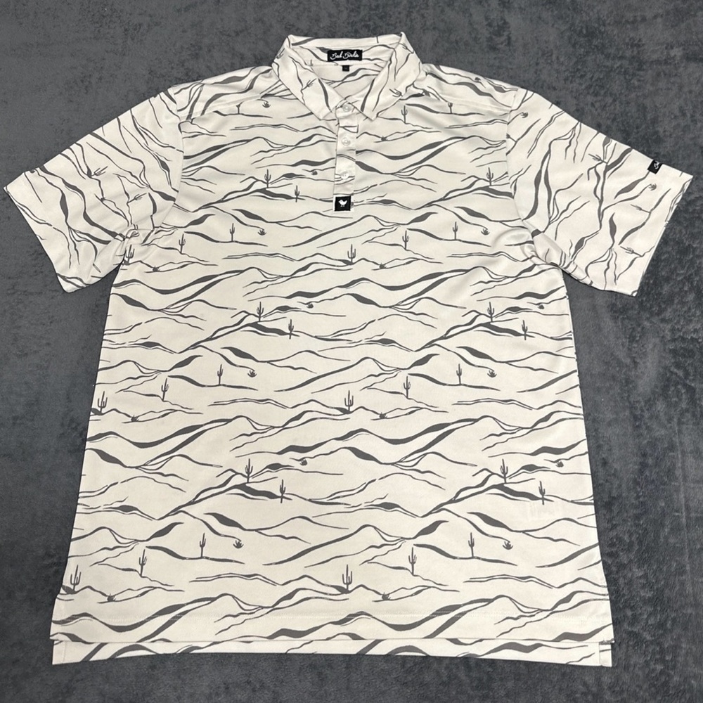 Bad Birdie Polo Shirt Mens Large Desert Frontier White #Golf #casual wear